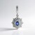 Ciondolo in argento con Zaffiro Ceylon Blu (non riscaldato)