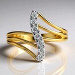 Anello in oro con Diamante VVS1 (G) (Annette)