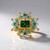 Anello in argento con Smeraldo Zambia (Gems en Vogue)