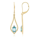 Pendientes en oro con Zircón de Ratanak Kirí