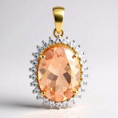 Ciondolo in oro con MORGANITE MARROPINO AAA