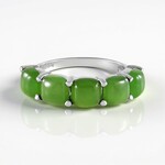 Anello in argento con Giada Canadese