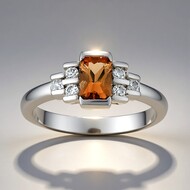 Zilveren ring met een Tepetate topaas