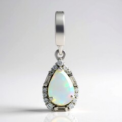 Pendentif en argent et Opale d'Australie