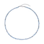Aquamarin-Silberhalskette