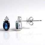Orecchini in oro con Zaffiro Ceylon Blu