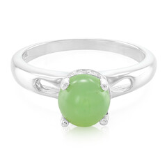 Anello in argento con Crisoprasio Imperiale