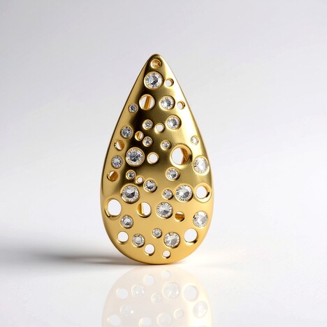 Ciondolo in oro con Diamante Champagne I2 (de Melo Gold)