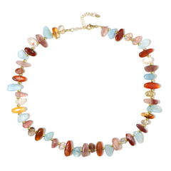 Strawberry Quartz Silver Necklace (Riya)