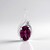 Zawieszka ze srebra rodowanego - Granat magenta