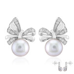 Orecchini in argento con Perla d'Acqua Dolce Argentata (TPC)