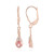 Pink Tourmaline Silver Earrings