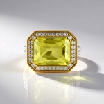 Anello in argento con Quarzo Ouro Verde (Dallas Prince Designs)