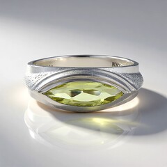 Anello in argento con Quarzo Ouro Verde