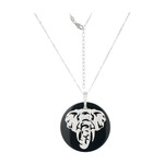 Black Agate Silver Necklace (Adela Silber)