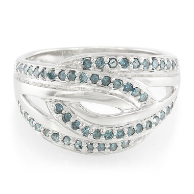 Fancy-Diamant-Silberring