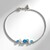 Bracciale in argento con Topazio Blu Londra