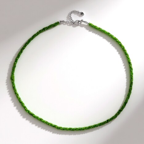 Collana in argento con Diopside Russo