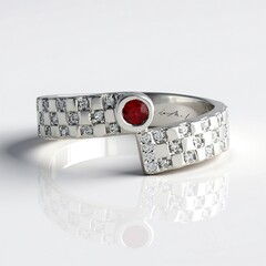 Anello in argento con Rubino Tanzania (de Melo Essence)