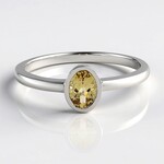 Bague en argent et Béryl jaune