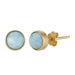 Larimar-Silberohrringe
