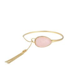 Bracelet en argent et Quartz rose