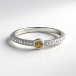 Anello in argento con Zircone Giallo