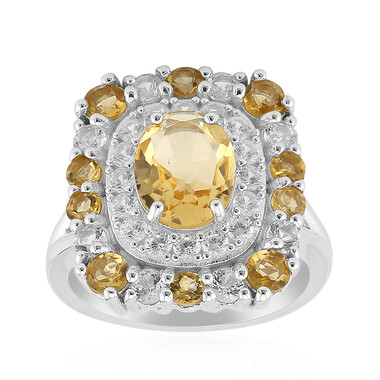 Anello in argento con Citrino