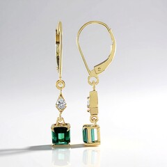 Orecchini in oro con Tormalina Verde di Benedito (Adela Gold)