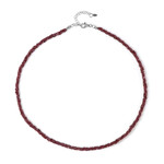 Collier en argent et Grenat du Mozambique