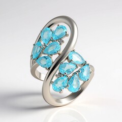 Anello in argento con Apatite Blu (de Melo Essence)