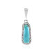 Pendentif en argent et Turquoise bleue de Mohavie