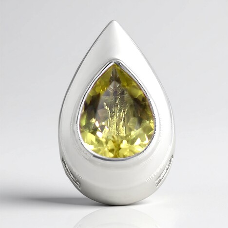 Ciondolo in argento con Quarzo Ouro Verde (MONOSONO COLLECTION)