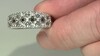Zilveren ring met witte topaasstenen