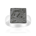 Anello in argento con Meteoriti di Aletai