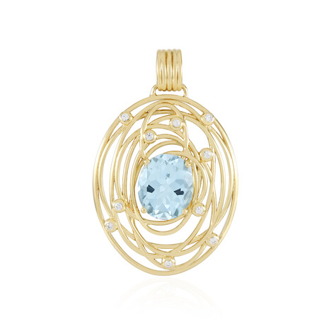Ciondolo in argento con Topazio Blu Cielo (Ornaments by de Melo)