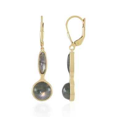 Pendientes en plata con Labradorita dorada de Maniry (KM by Juwelo)