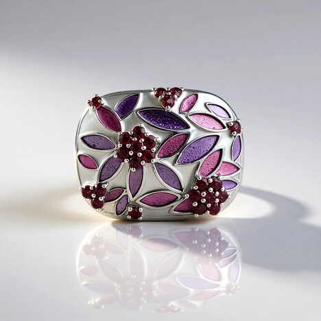 Anello in argento con Rodolite (Adela Silber)