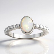 Zilveren ring met een Australische opaal