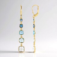 Boucles d'oreilles en argent et Quartz blanc (KM by Juwelo)