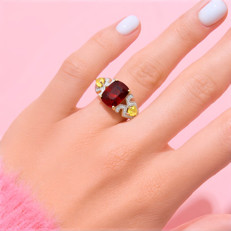 Gouden ring met een spessartien (SUHANA)