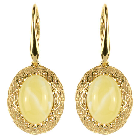 Boucles d'oreilles en argent et Ambre baltique (dagen)