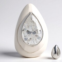 Ciondolo in argento con Topazio Bianco (MONOSONO COLLECTION)