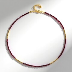 Collana in argento con Granato Mozambico
