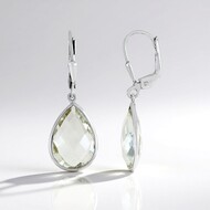 Pendientes en plata con Amatista verde