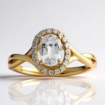 Bague en or et Saphir blanc (CIRARI)