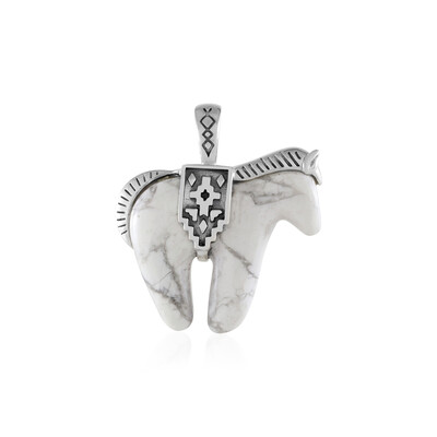 Pendentif en argent et Howlite (Desert Chic)