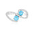 Anello in argento con Apatite Blu Neon
