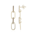 Pendientes en oro con Diamante champán I2 (de Melo Gold)