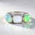 Anello in argento con Calcedonio Acqua (KM by Juwelo)